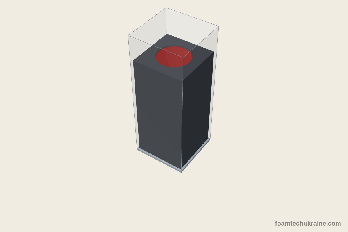 Ложемент для банки 0,25 л slim — Стоячи, 53×53×133 мм