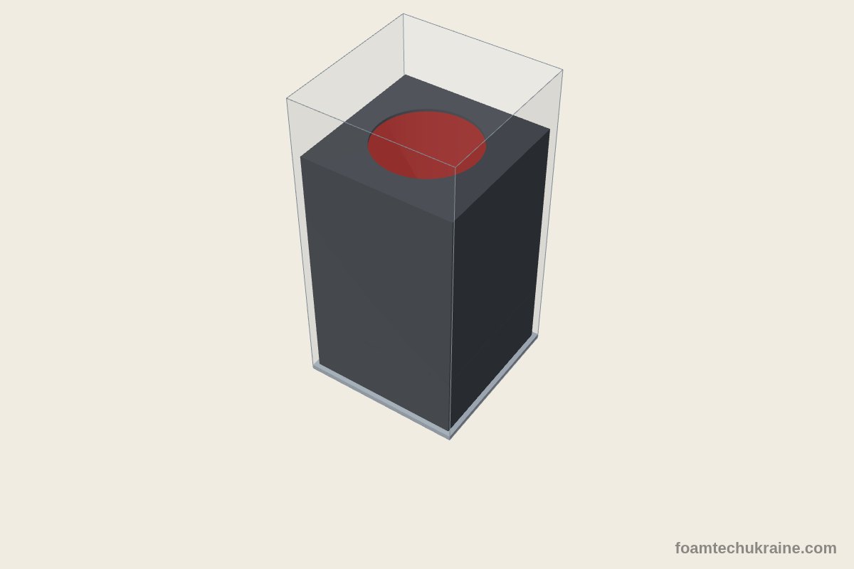 Ложемент для банки 355 мл — Стоячи, 66×66×123 мм