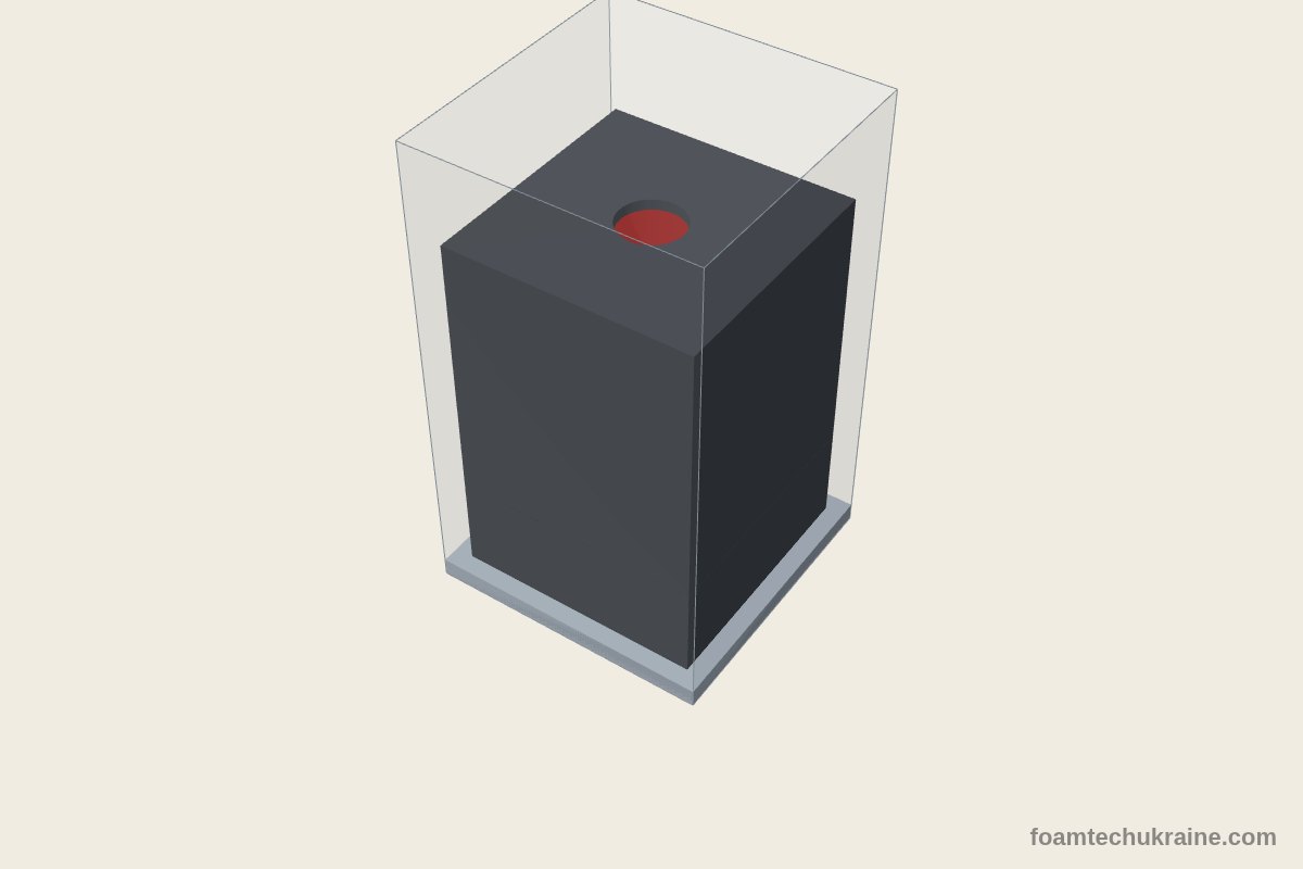 Ложемент для батарейки AAA — Стоячи, 10,5×10,5×44,5 мм