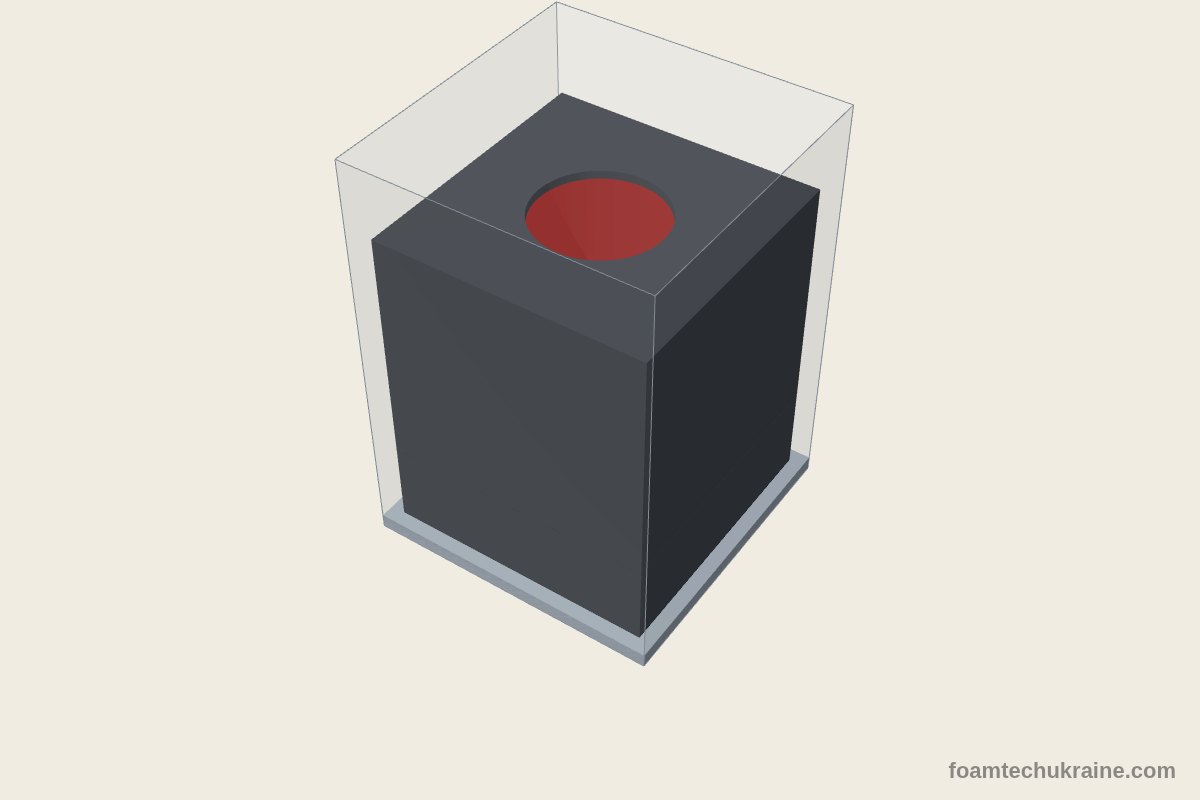 Ложемент для батарейки C — Стоячи, 26,2×26,2×50 мм
