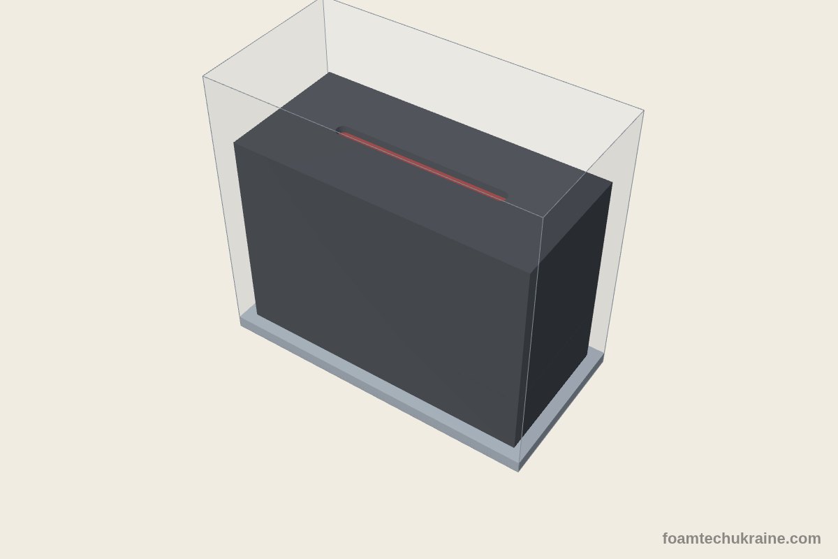 Ложемент для карти CFast 2.0 — Стоячи, 42,8×3,3×36,4 мм