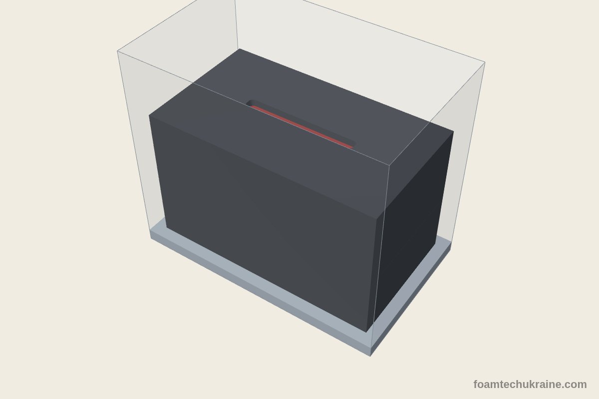 Ложемент для карти CFexpress Type A — Стоячи, 28×2,8×20 мм