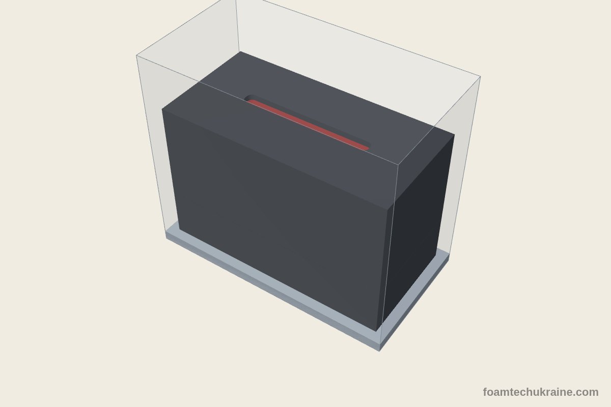 Ложемент для карти CFexpress Type B — Стоячи, 38,5×3,8×29,6 мм