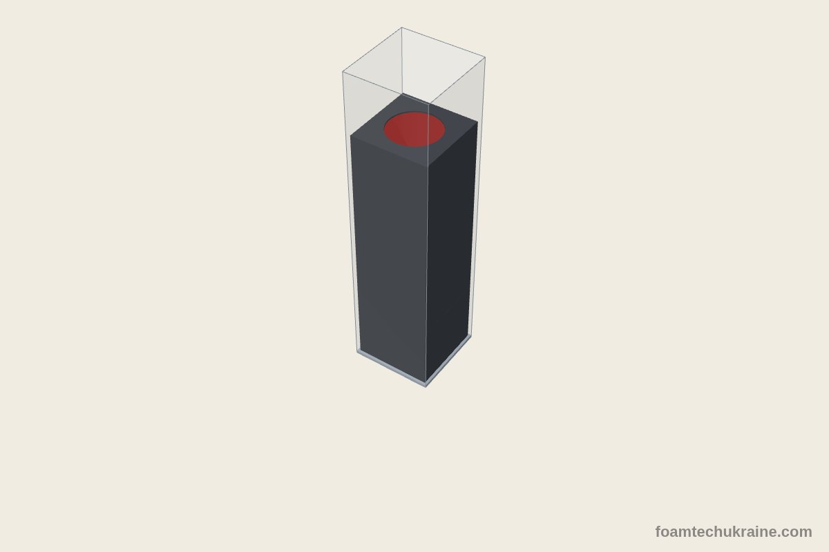 Ложемент для пивної пляшки 0,33 л Longneck — Стоячи, 60,4×60,4×226,5 мм