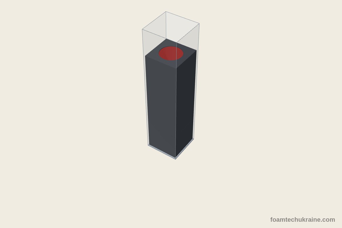 Ложемент для пивної пляшки 0,5 л NRW — Стоячи, 67,5×67,5×260 мм