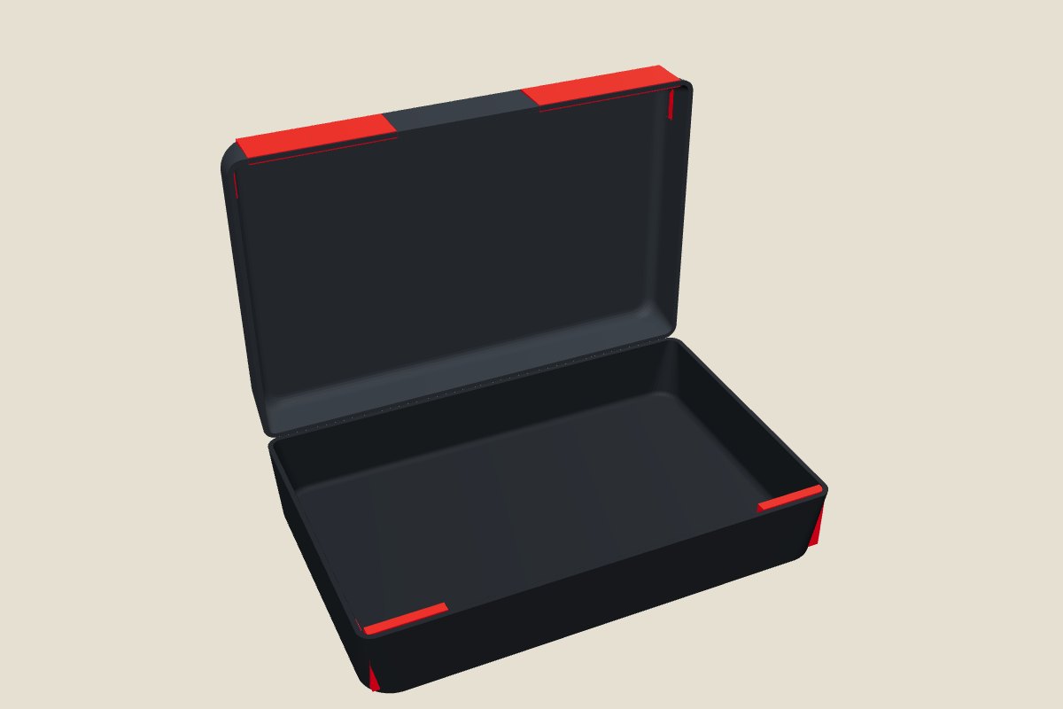 Кейс Pelican 1490 з відкритою кришкою — 3D